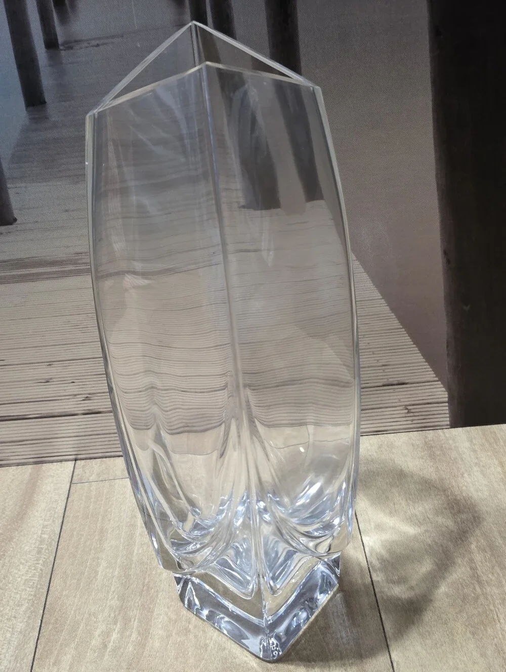 Clear Glass Decorative Vase - Elegant Crystal-Look Home Accent
